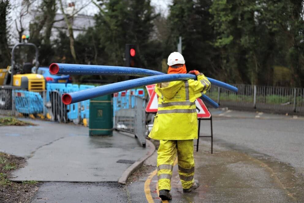 New connections and infrastructure work for water and drainage.